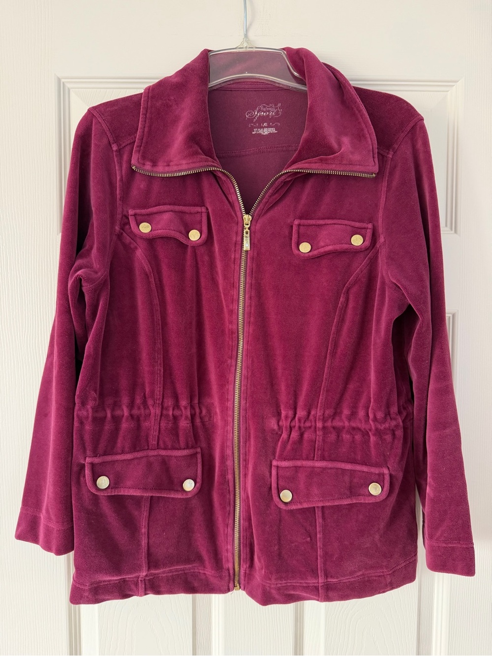 Vintage Zip-Up Jacket in Burgundy